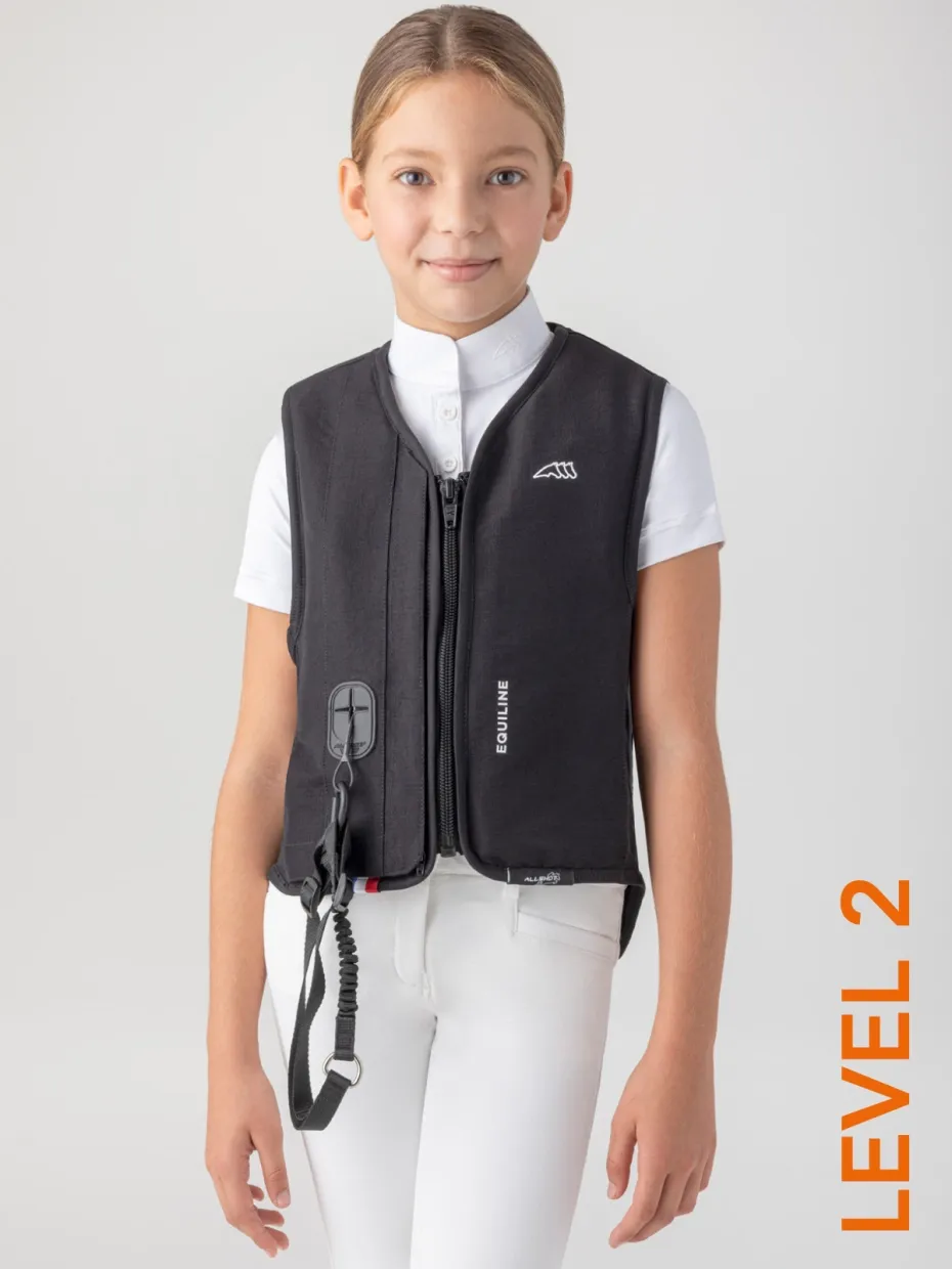 BELKID L2 - GILET AIRBAG JUNIOR UNISEX NERO CON DORSALE LIVELLO 2