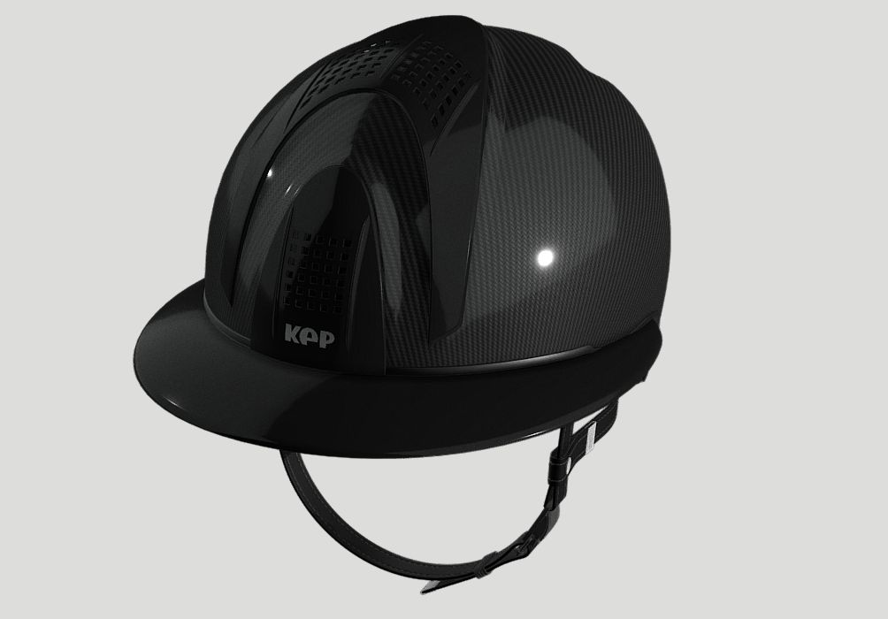 KEP ITALIA ELIGHT LUCIDO TRE COPERCHIETTI NERO VISIERA METAL POLO