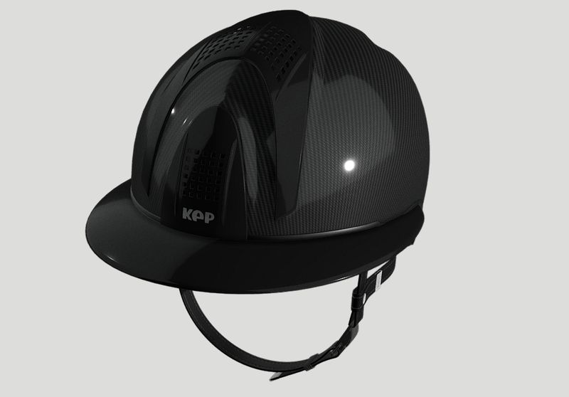 KEP ITALIA ELIGHT LUCIDO TRE COPERCHIETTI NERO VISIERA METAL POLO