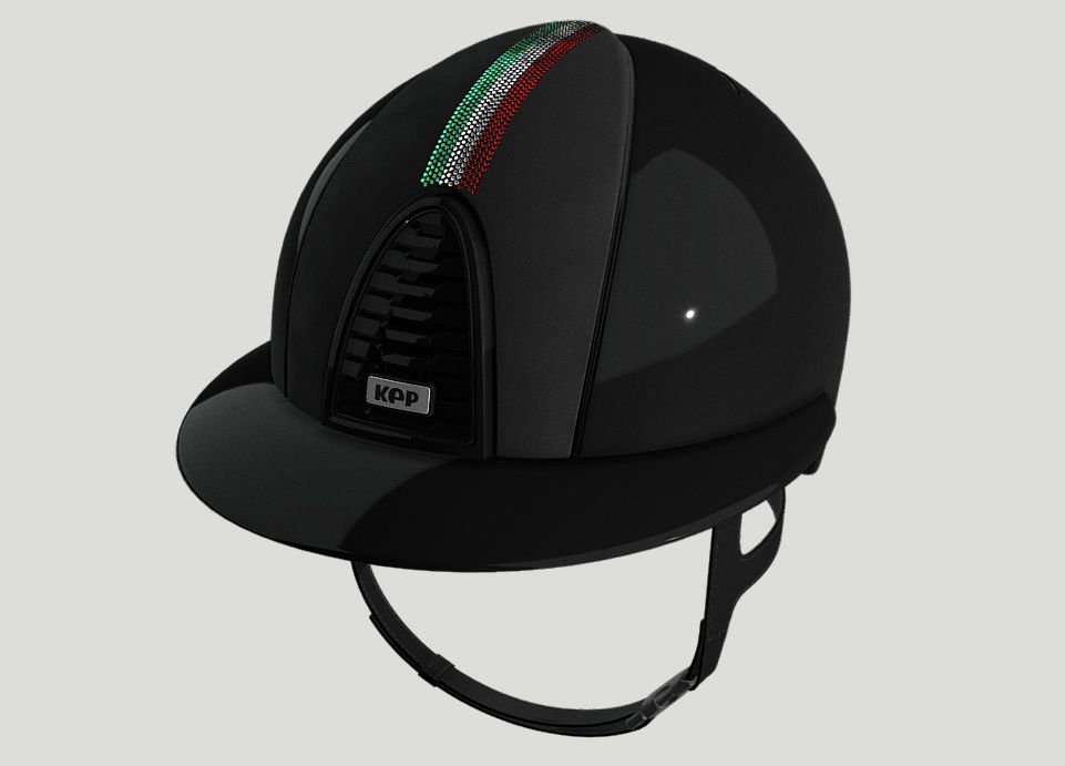 KEP ITALIA CROMO 2 POLISH METAL NERO CON SWA VERTICALI E BANDIERA ITALIA