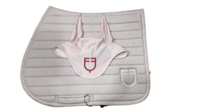 SET SOTTOSELLA + CUFFIA ROSA EQUESTRO FULL