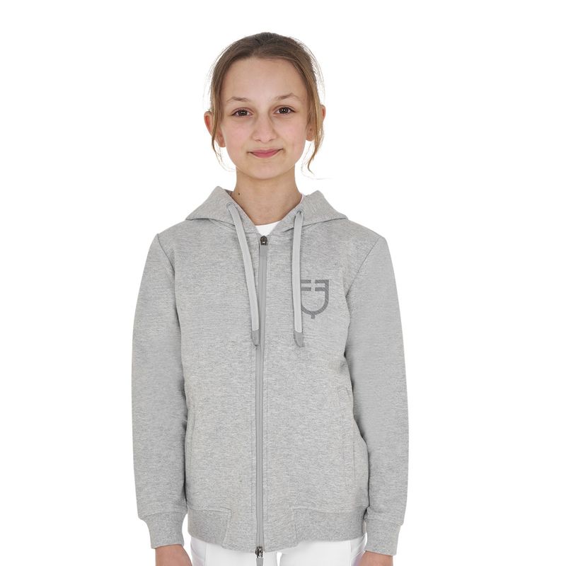 FELPA BAMBINI UNISEX CON CAPPUCCIO E ZIP FRONTALE