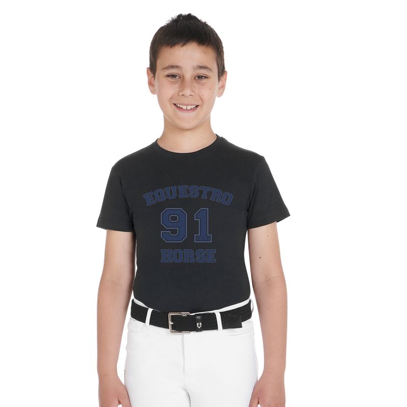 T-SHIRT BAMBINO HORSE CLUB IN COTONE T-SHIRT BAMBINO HORSE CLUB IN COTONE