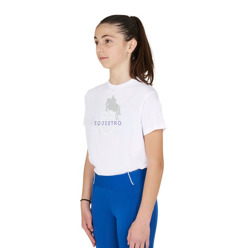 T-SHIRT BAMBINI UNISEX HORSE JUMP GLOSSY IN COTONE T-SHIRT BAMBINI UNISEX HORSE JUMP GLOSSY IN COTONE