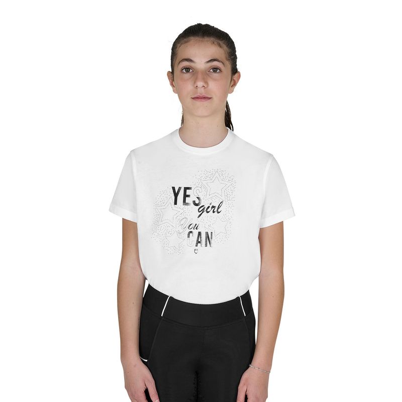 T-SHIRT BAMBINA YES GIRL YOU CAN IN COTONE T-SHIRT BAMBINA YES GIRL YOU CAN IN COTONE