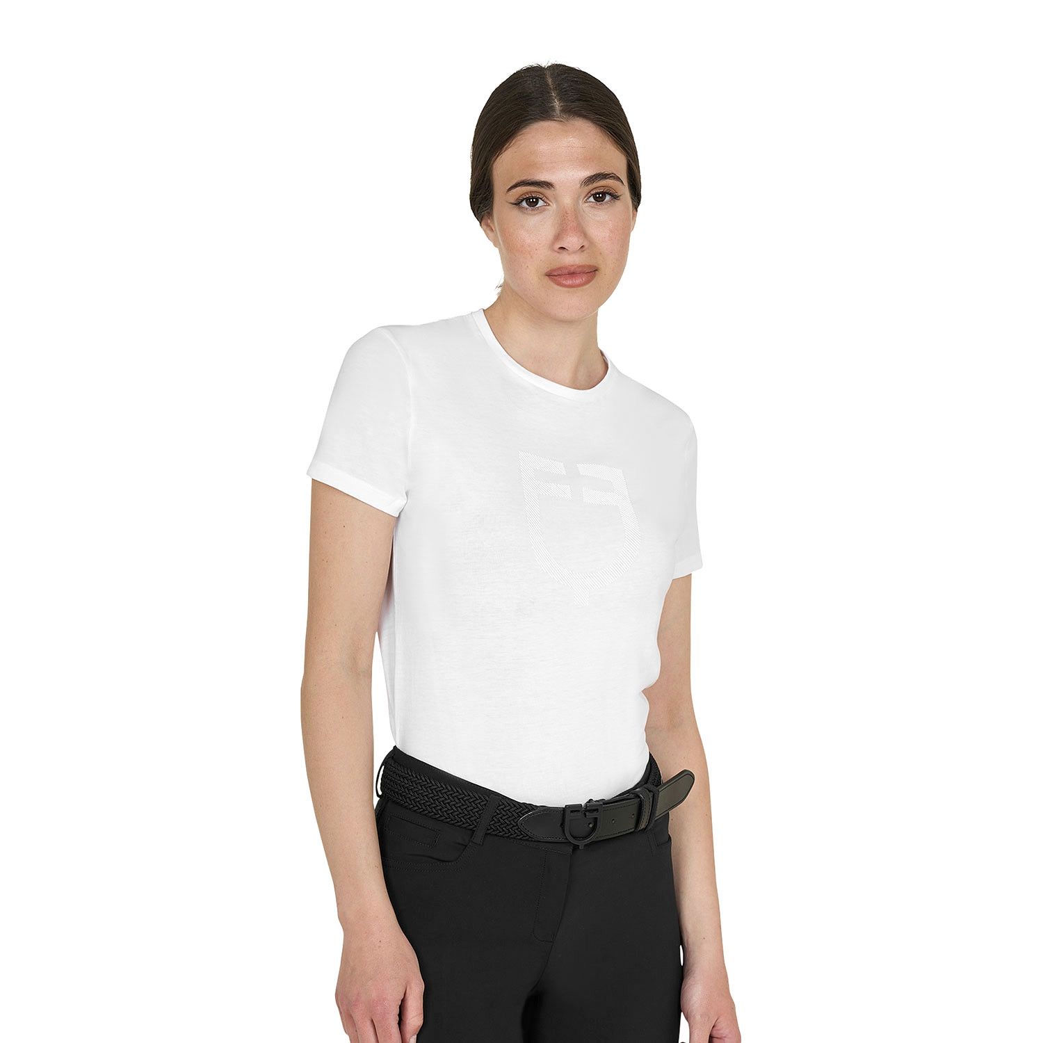 T-SHIRT BASIC DONNA LOGO GLOSSY TONO SU TONO T-SHIRT BASIC DONNA LOGO GLOSSY TONO SU TONO
