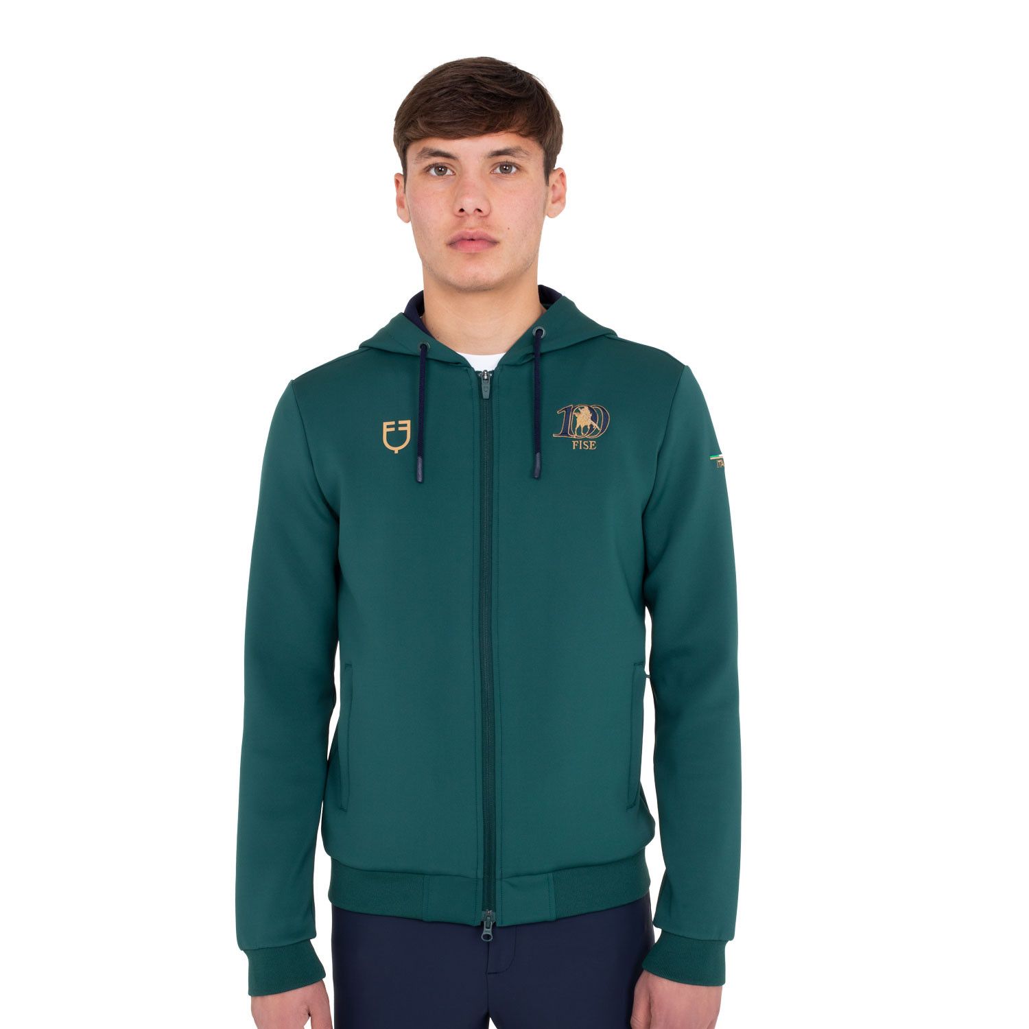 FELPA UOMO CON CAPPUCCIO EQUESTRO X FISE 100 FELPA UOMO CON CAPPUCCIO EQUESTRO X FISE 100
