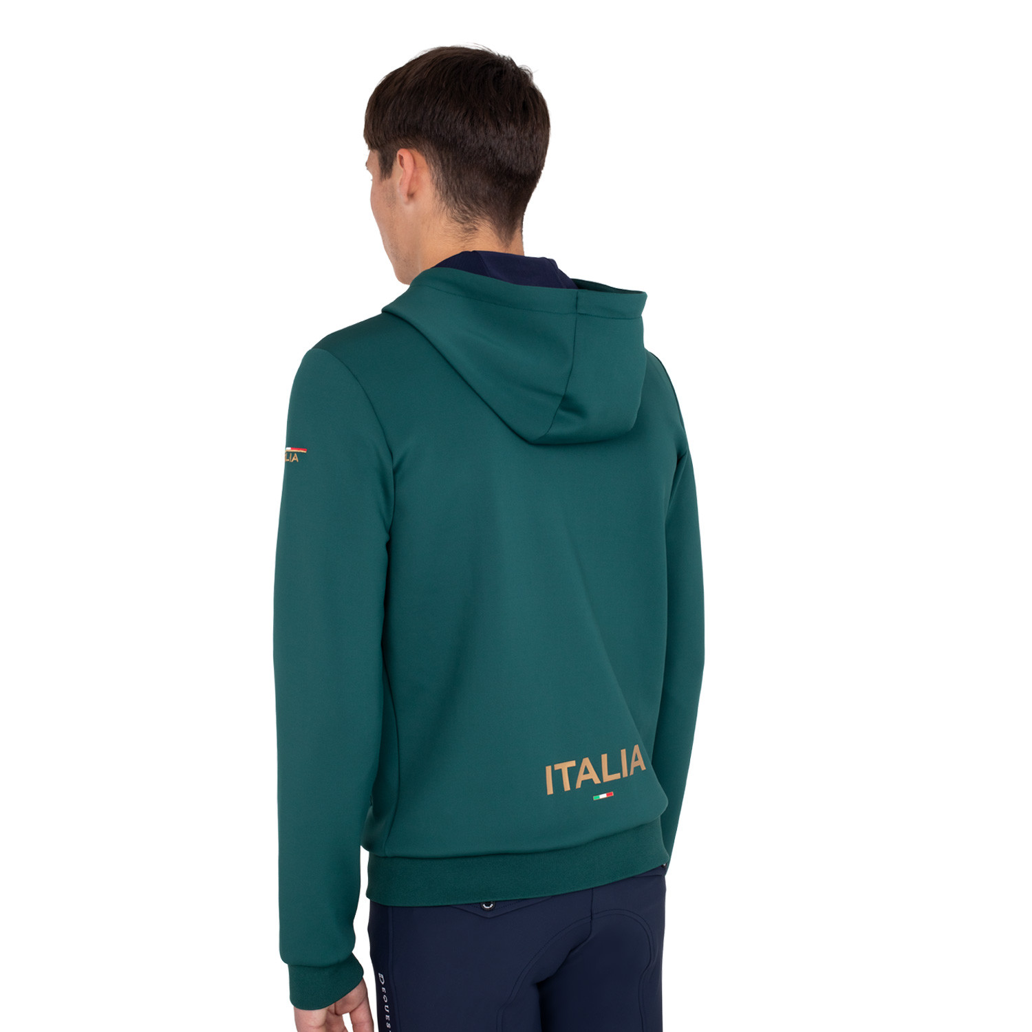 FELPA UOMO CON CAPPUCCIO EQUESTRO X FISE 100