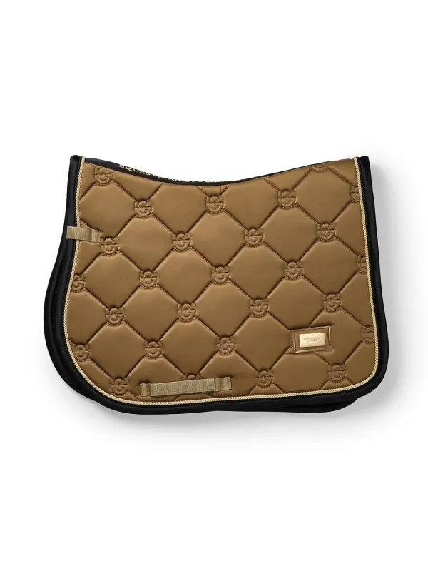 SET SOTTOSELLA + CUFFIA EQUESTRIAN STOCKHOLM GOLDEN BRASS FULL