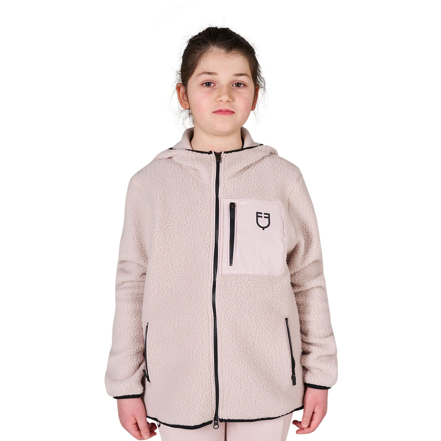 FELPA UNISEX PER BAMBINI CON CAPPUCCIO, ZIP E TESSUTO EFFETTO PELUCHE FELPA UNISEX PER BAMBINI CON CAPPUCCIO, ZIP E TESSUTO EFFETTO PELUCHE