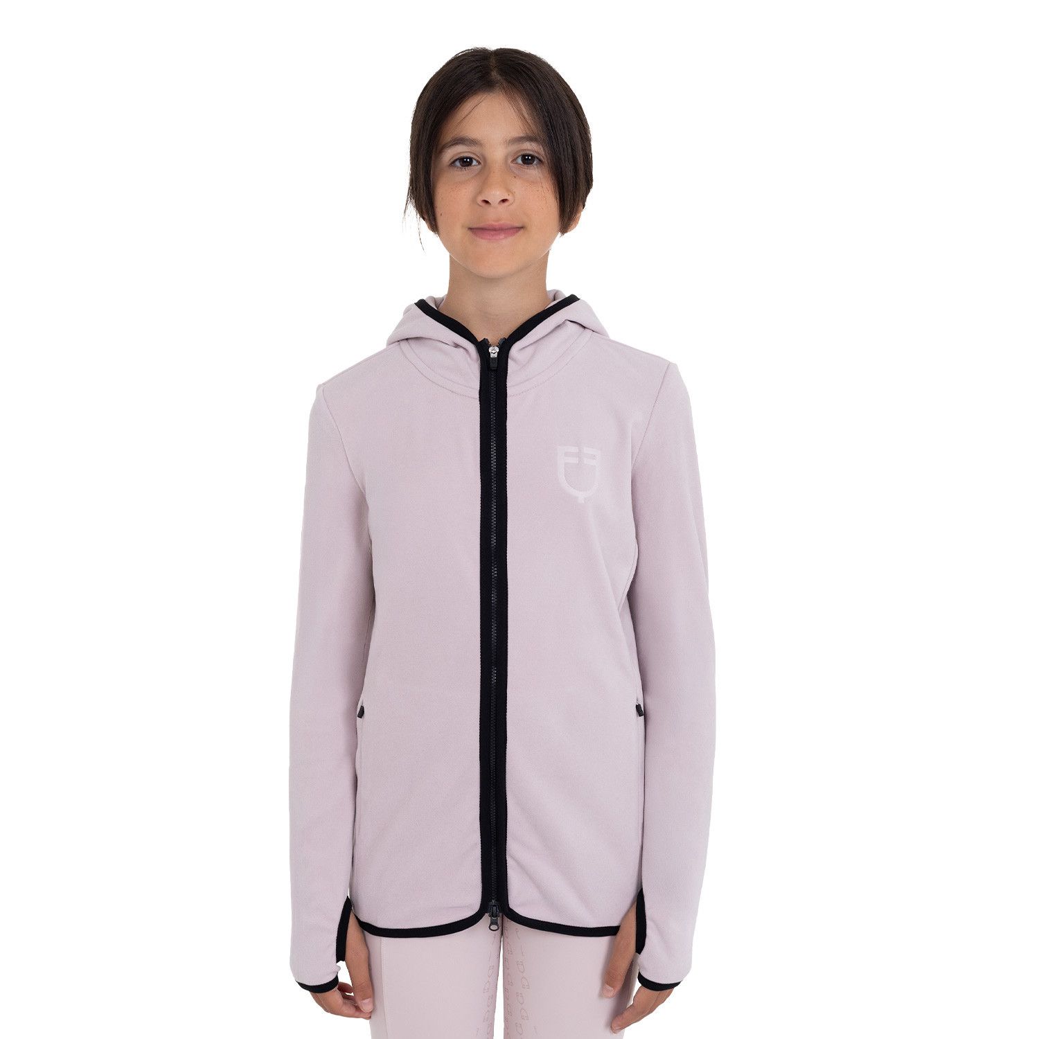 FELPA UNISEX CON ZIP E CAPPUCCIO IN PILE PER BAMBINI FELPA UNISEX CON ZIP E CAPPUCCIO IN PILE PER BAMBINI