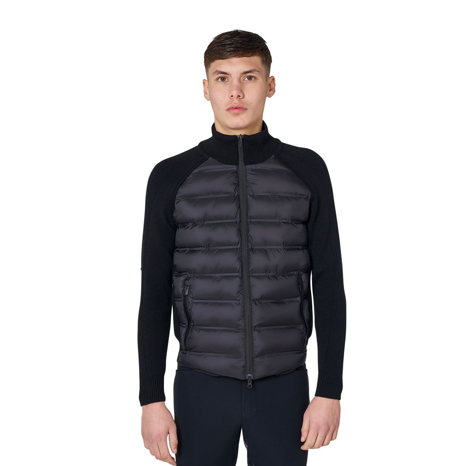 PIUMINO DA UOMO CON MANICHE IN MAGLIA PIUMINO DA UOMO CON MANICHE IN MAGLIA