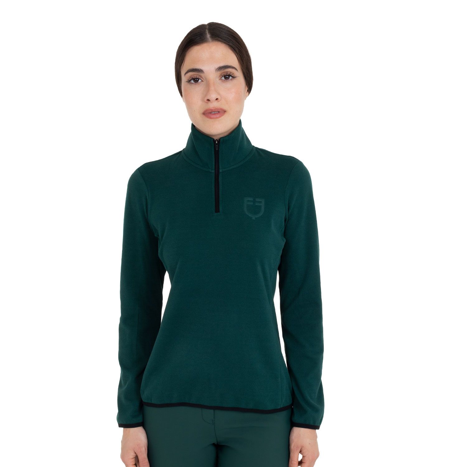 FELPA IN PILE DA DONNA A COLLO ALTO CON ZIP 3/4 FELPA IN PILE DA DONNA A COLLO ALTO CON ZIP 3/4