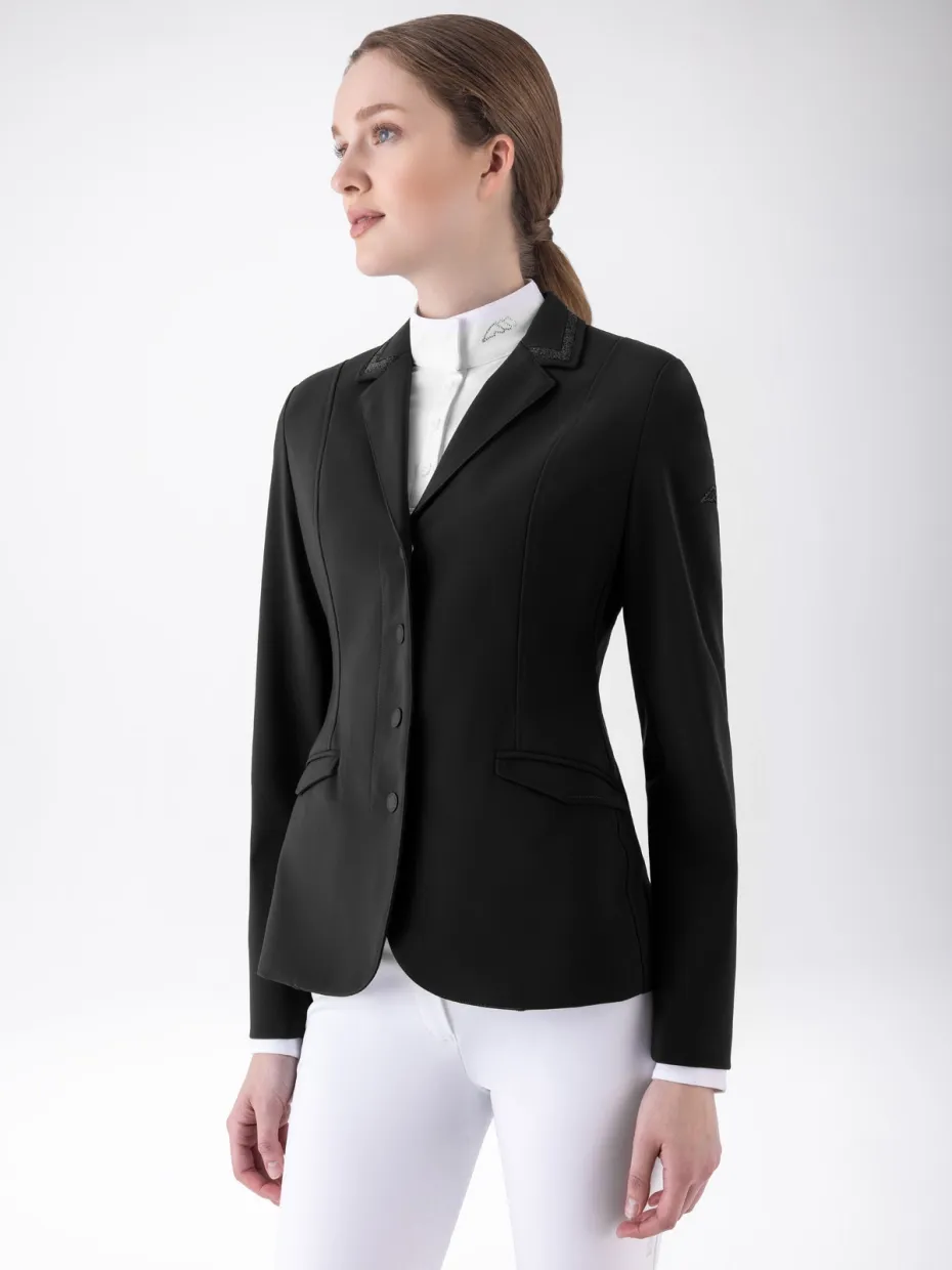 EQGACE - GIACCA DA COMPETIZIONE DONNA CON COLLETTO CRYSTAL