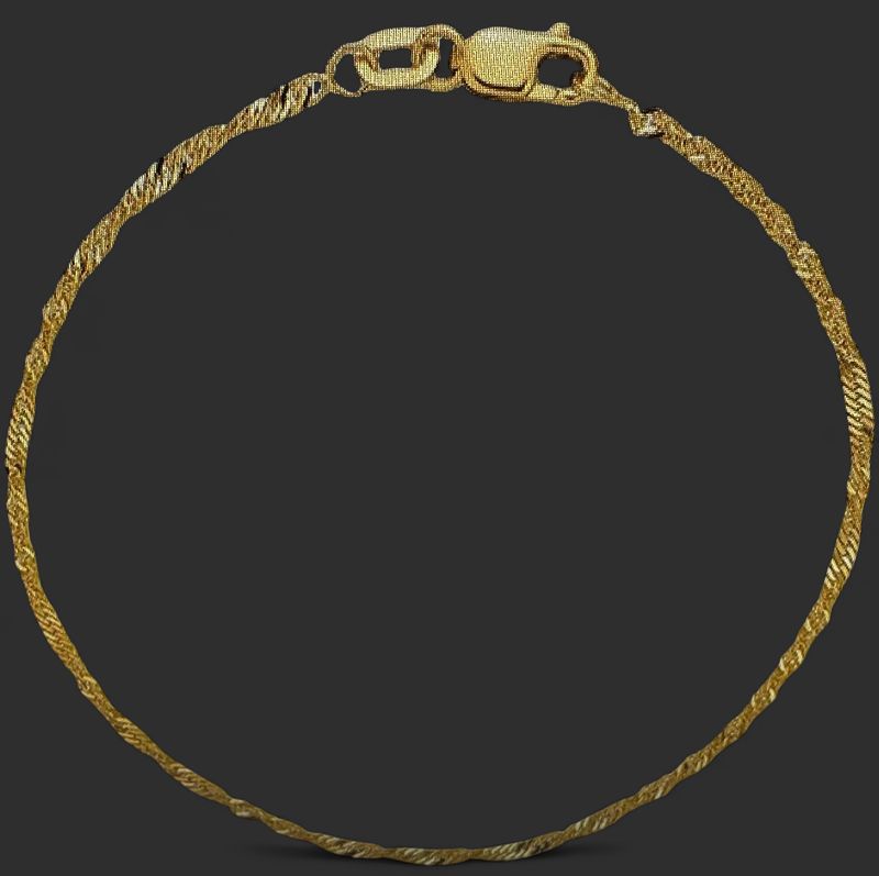 10kyg 9in   Singapore Anklet