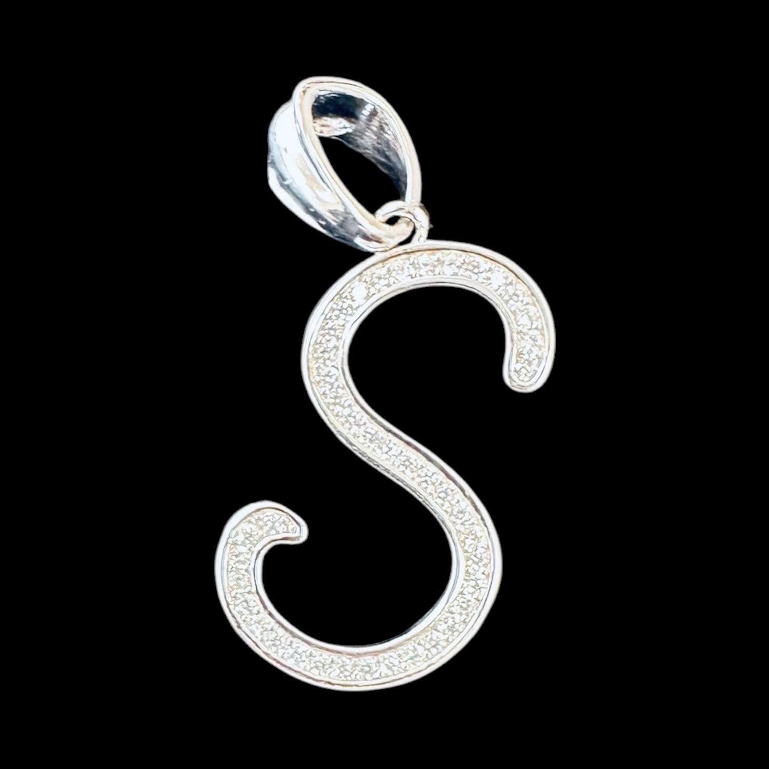 925 S Initial CZ Pendant Radium Collection