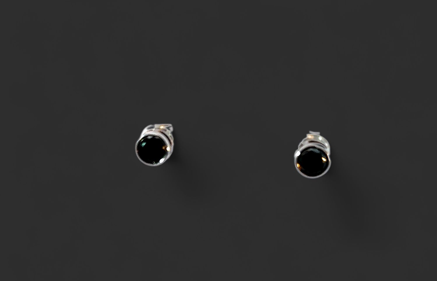 925 Sterling Silver 3ctw Black Diamond Stud Earring