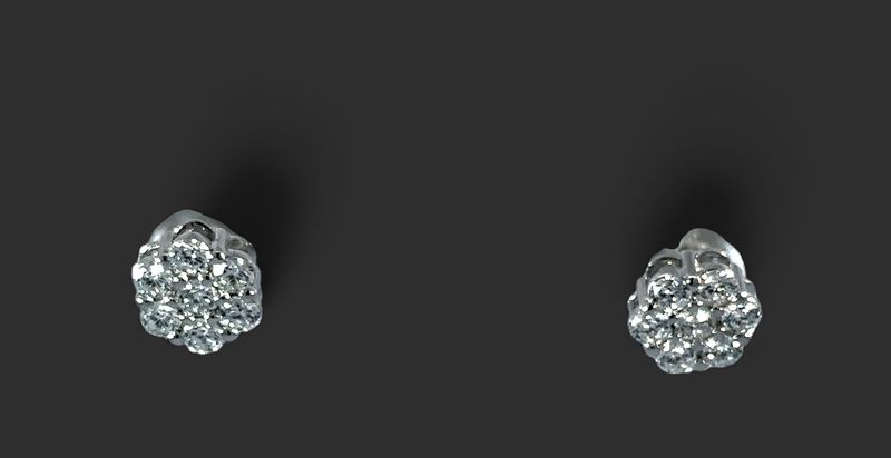 925 1.51ctw Lab Grown Dia Earring