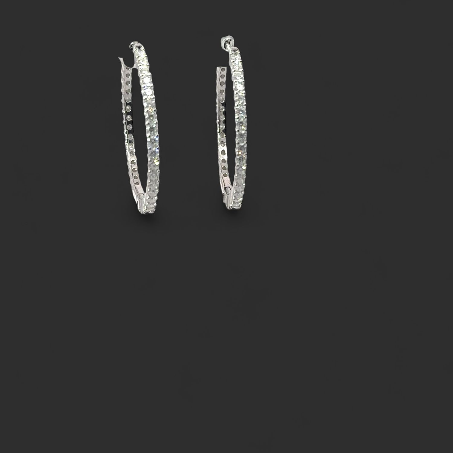 925/Moissanite .88ctw Hoop Earring/0058814