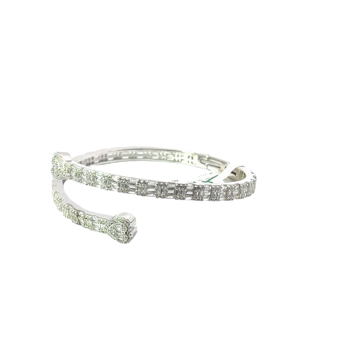925 Sterling Silver CZ Bangle Bracelet/120796