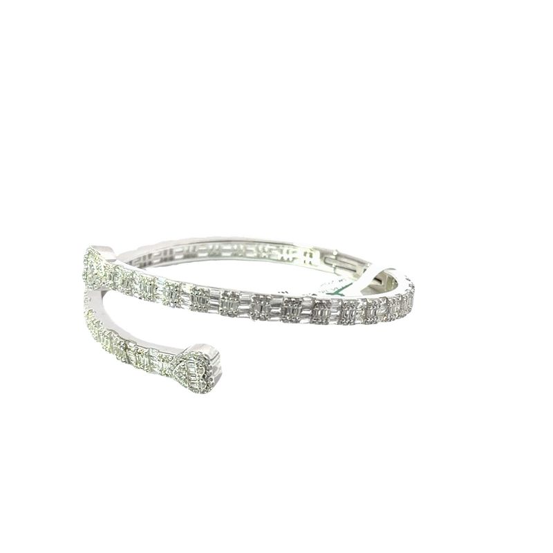 925 Sterling Silver CZ Bangle Bracelet/120796
