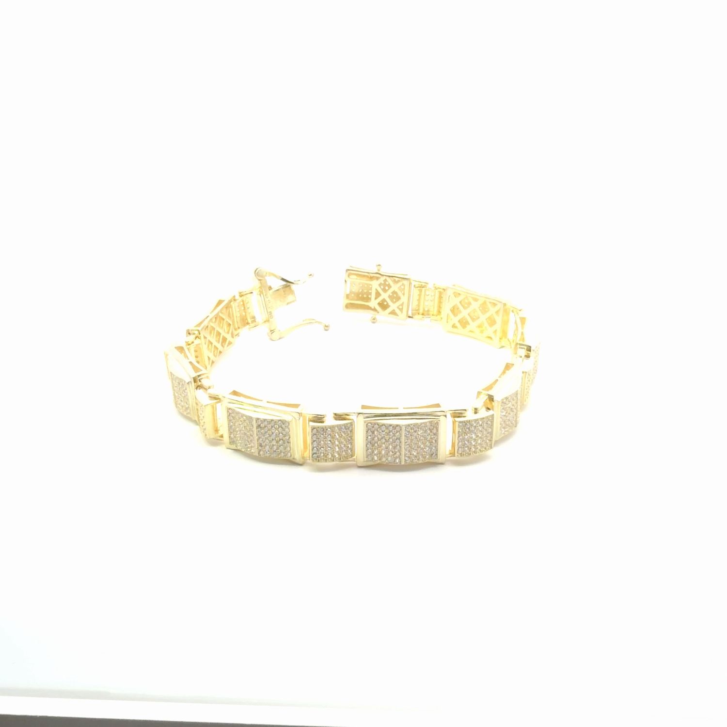 925 Sterling Silver GP CZ Bracelet (8in) 69180