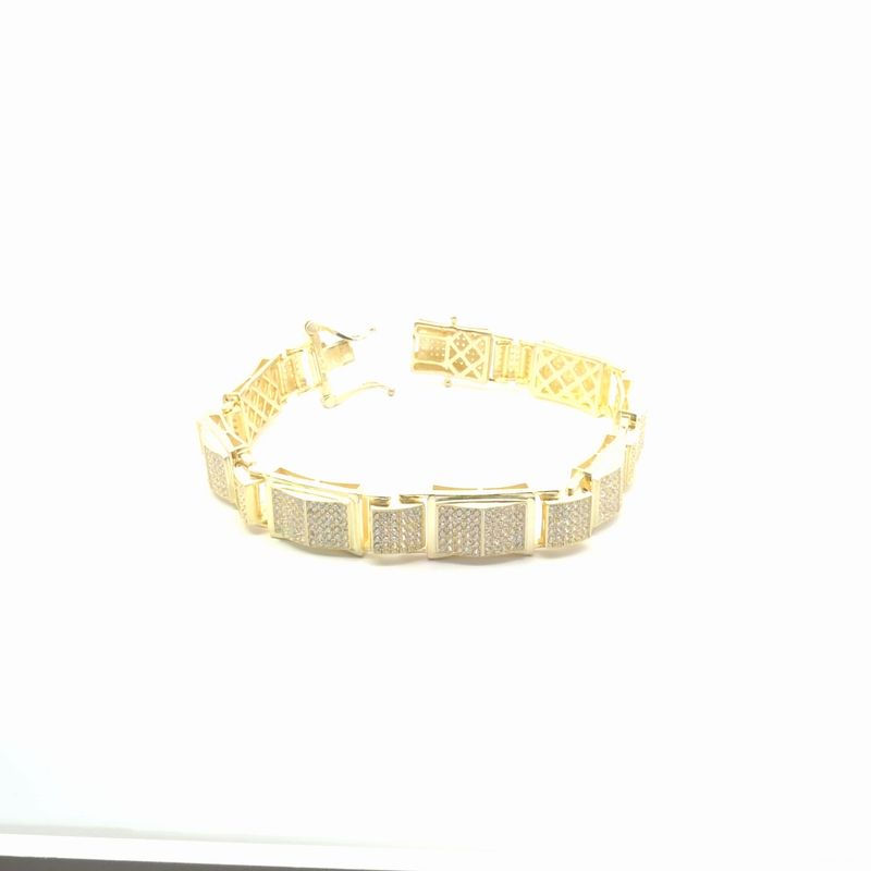 925 Sterling Silver GP CZ Bracelet (8in) 69180