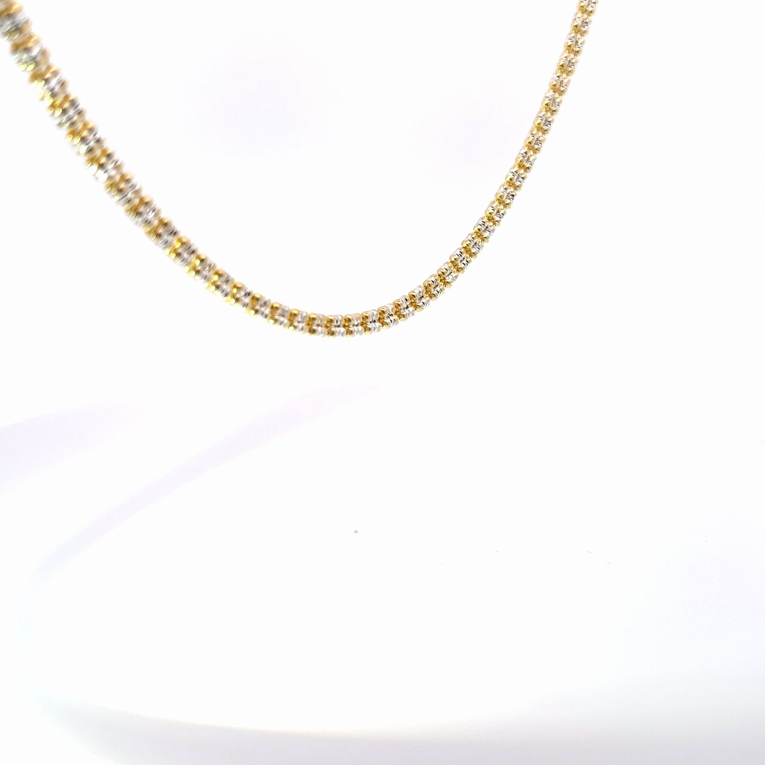 20 in 925 Sterling Silver GP Ice Necklace