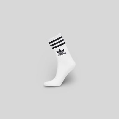 Adidas Socks -3 Stripes White Mid