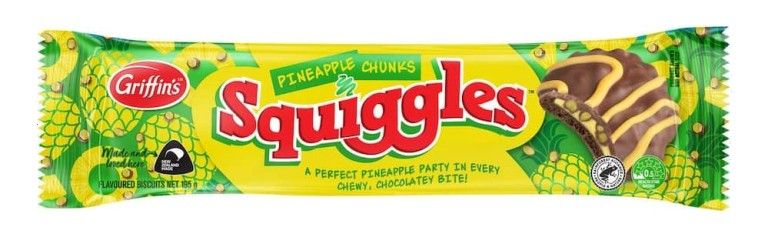 Griffin’s — Squiggles Pineapple Chunks · 195 g