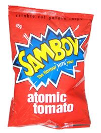 Samboy Atomic Tomato Chips · 45 g