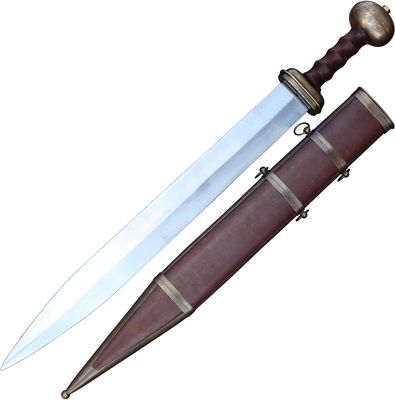 Gladius miecz rzymski do walki z pochwą miecz rzymskich legionistów kuty i hartowany do walki i rekonstrukcji Miecz Juliusza Cezar