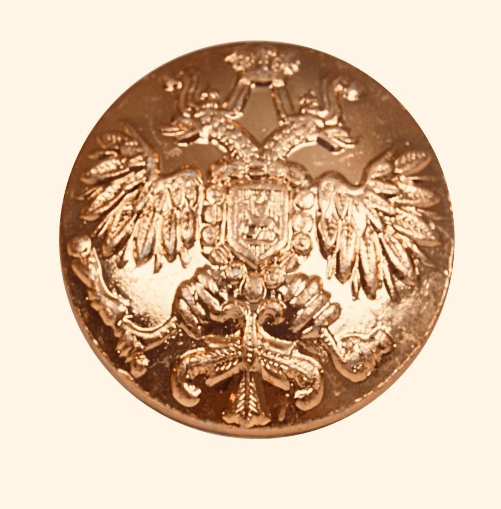 Mosiężny carski guzik do munduru