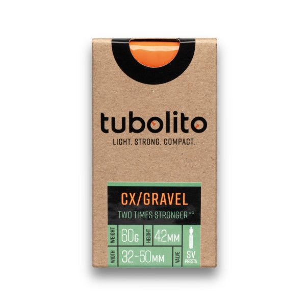 Tubolito S-Tubo CX/Gravel All Tube - 700 x 32-50mm, 42mm Presta Valve, Orange