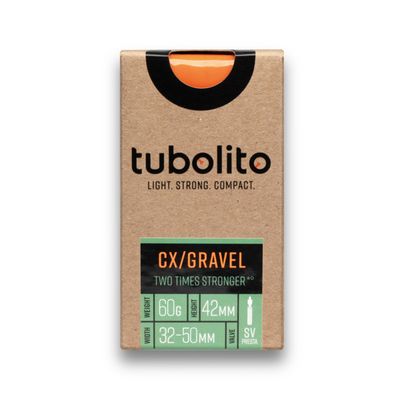 Tubolito S-Tubo CX/Gravel All Tube - 700 x 32-50mm, 42mm Presta Valve, Orange