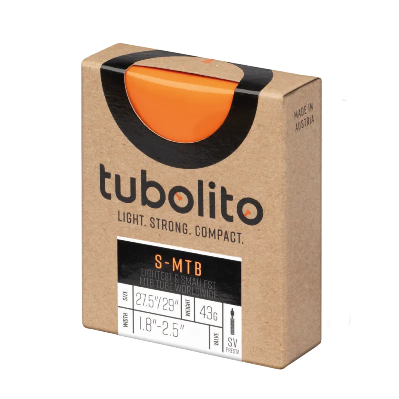 Tubolito S-Tubo MTB Tube - 27.5/29 x 1.8-2.5", 42mm Presta Valve, Orange