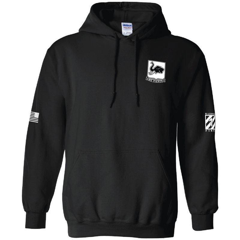 1-64 AR We Pierce 50/50 Cotton Hooded Sweatshirt- Black