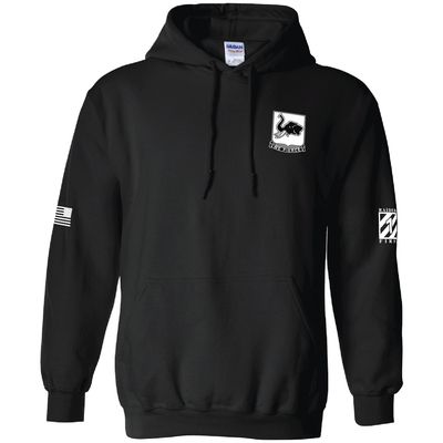 1-64 AR We Pierce 50/50 Cotton Hooded Sweatshirt- Black