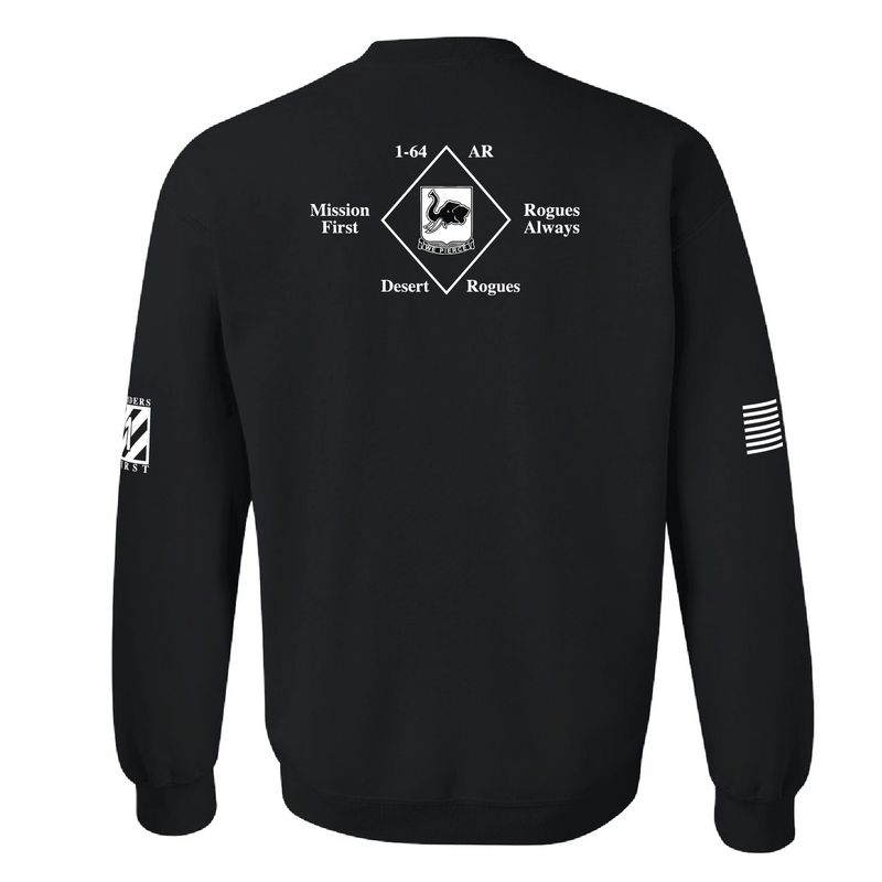 1-64 AR We Pierce 50/50 Cotton Crew Neck Sweatshirt- Black