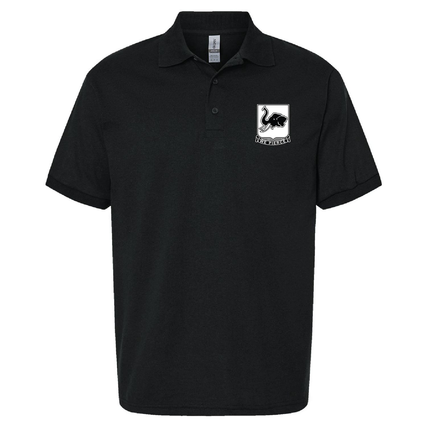 1-64 AR We Pierce Black Moisture Wicking Polo