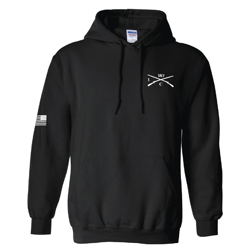 1-187 Crusher Hooded SweatShirt - Black