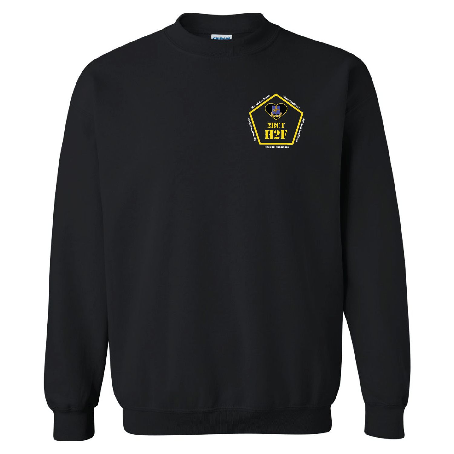 2BCT - H2F 50/50 Cotton Crewneck Sweatshirt Black