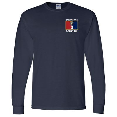 2-506th Rakkasans - White Currahe Long Sleeve Tee