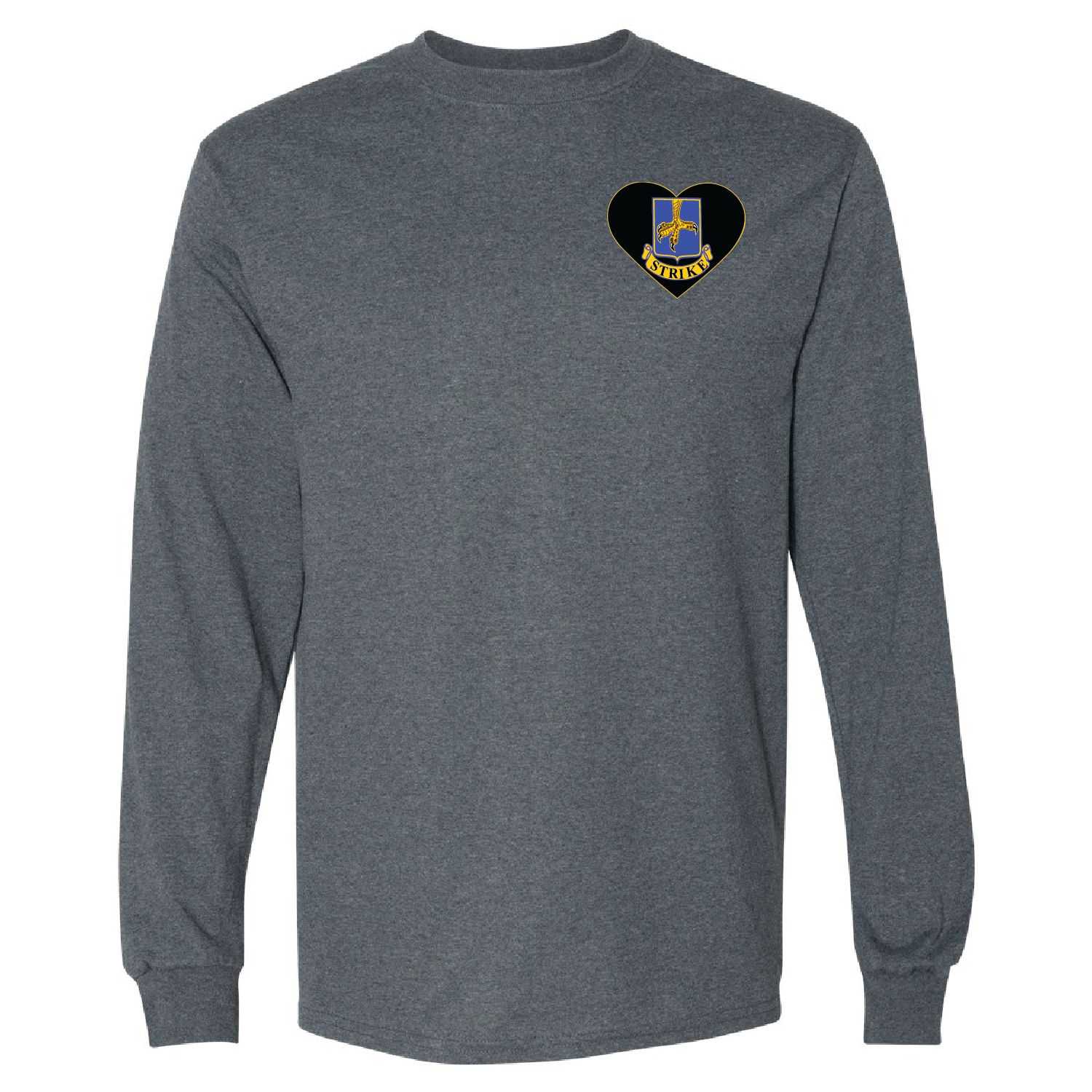 39th BEB - Bull Strike Long Sleeve Tee - Dark Heather Grey