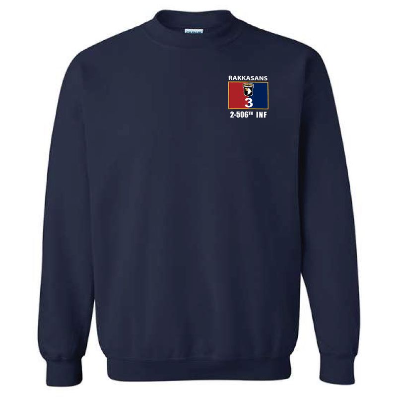 2-506th Rakkasan - White Currahee Crew Neck Sweatshirt