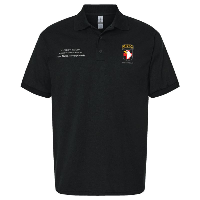 RASCON Black Unisex Polo