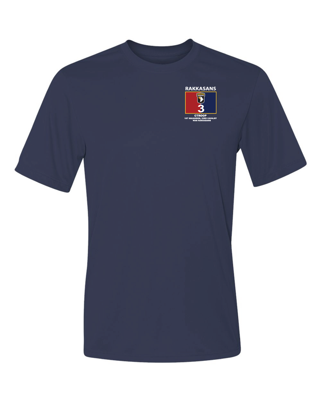 1-33 Cav Shadow Recon PT  Moisture Wicking Short Sleeve Tee