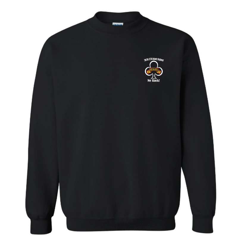 2-327th No Slack Crew Sweatshirt Black
