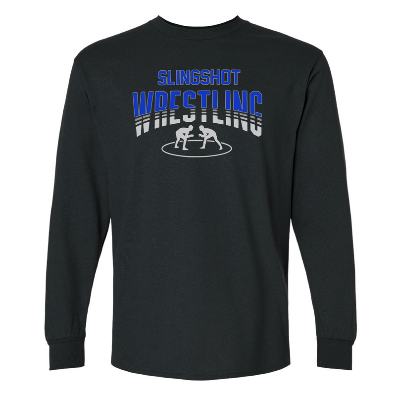 Slingshot Wrestling Club Black Long Sleeve Tee Shirt