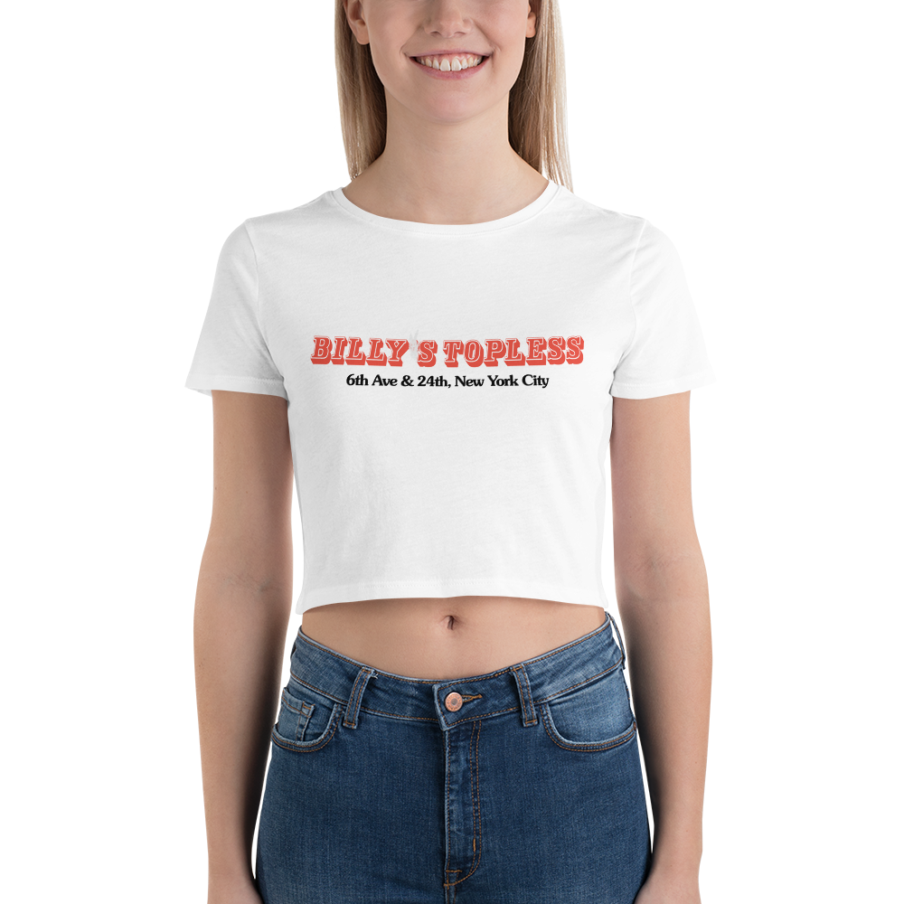 Billy Stopless - 6th Ave & 24th, NYC Retro Crop Tee
